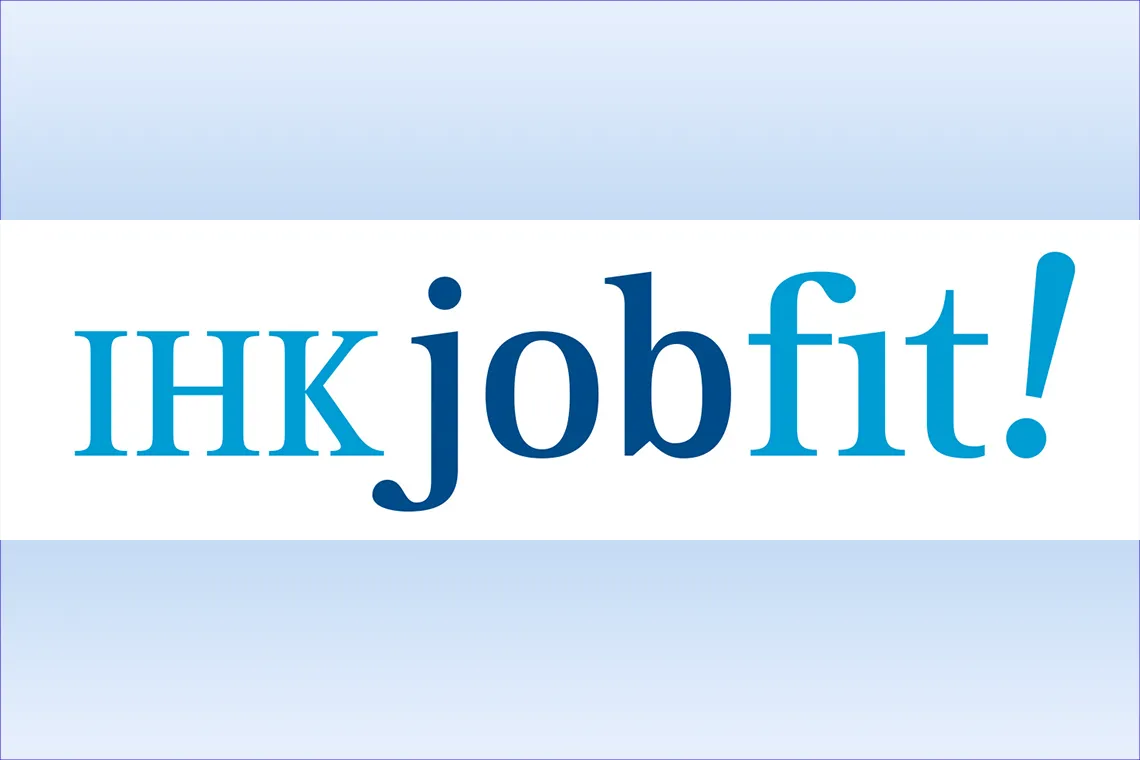 Logo IHK jobfit! in blau