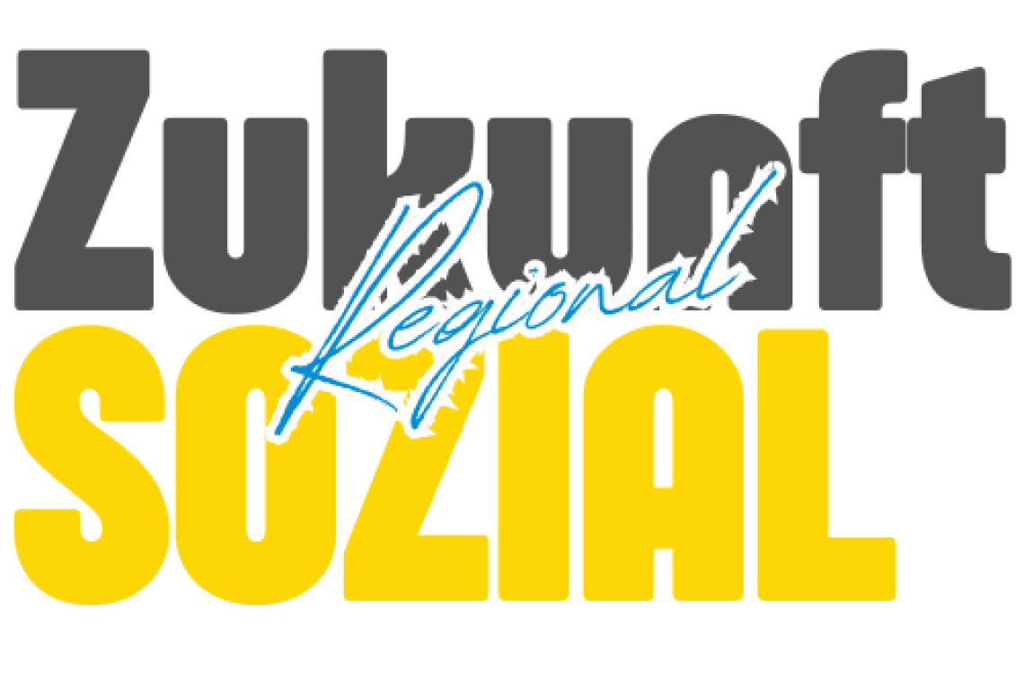 Logo von Zukunft Sozial Regional als Schriftzug