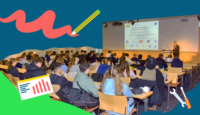 Schülerinnen und Schüler auf einer Jugendveranstaltung während der Berufsbildung 2022